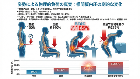 伊那市・南箕輪村】腰(椎間板)への負担は「姿勢」で決まる？